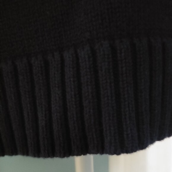 Ralph Lauren Navy Quarter Zip Cotton Sweater with Gold Crest - Picture 6 of 8